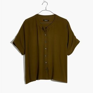 Madewell Getaway Oversized Button-Down Shirt in Black